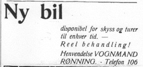 Annonse fra Aage Rønning i Folkeviljen fredag 020622.jpg