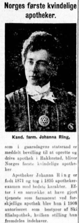 Johanne Ring faksimile fra Aftenposten 1914.jpg