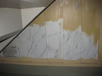 Slik var brystpanelet ådra før overmåling 1957. (Foto: Olav Momrak-Haugan, 2011)