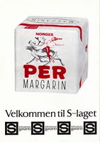 Annonse for Per margarin, Fauskevåg Samvirkelags årsmelding 1967.