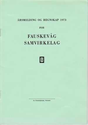 Årsmelding og regnskap 1973 Fauskevåg Samvirkelag.jpg