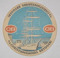 Ølbrikke fra Christianssands Bryggeri, med "Sørlandet" som motiv.