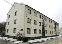 Østerliveien 56 ble oppført for Nylands Verksted, og var Norges første drabantbyblokk. Foto: Stig Rune Pedersen (2015). .