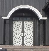 Detalj fra Østmarkseterens inngangsparti mot sør. Foto: Stig Rune Pedersen