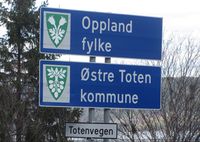 Totenvegen starter ved grensa mot Eidsvoll kommune. Foto: Stig Rune Pedersen
