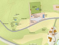 Førebels oversyn over kulturminna på Øverlismoen, per februar 2021.