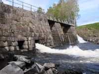 Utløpet av Bogstadvannet. Foto: Hans Otto Finstad/Budstikkas store Asker og Bærum-leksikon