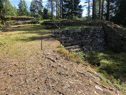 Øvre nivå sett mot nord.