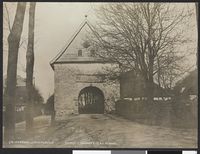 Postkort med Stadsporten, fra mellom 1864 og 1889. Foto: Knud Knudsen .
