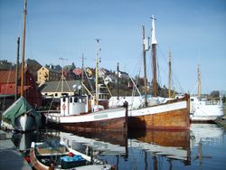 Fiskebåtar ved kai. Foto: Olve Utne (2007).