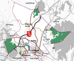 Dagens veinett i Skedsmo.