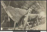 Skipet under restaurering. Foto: Ukjent / Nasjonalbiblioteket