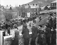 1. mai-tog i Namsos i 1936. Foto: Ukjent