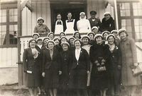 Steinkjer Damekor på besøk - med sang - på Trana aldersheim, Ogndal 1. mai 1937.