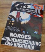 Forsiden av jubileumsnummer om utstillingen fra 2014, utgitt av Frognerparkens Venner.