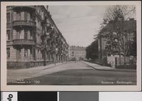 Postkort med motiv fra Balders gate. Foto: J.H. Küenholdt A/S