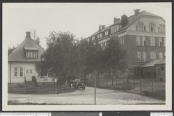 Eldre postkort med motiv fra sykehuset. Foto: Ukjent / Nasjonalbiblioteket