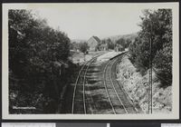Stasjonen i 1930-åra. Foto: Ukjent / Nasjonalbiblioteket (1930–1936).