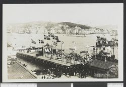 Ankomst i Kristiansund. Foto: Ukjent / Nasjonalbiblioteket