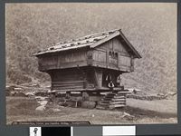 82. 166. Thelemarken, Stabur paa Gaarden Rollag, Vestfjorddalen - NB bldsa AL0166.jpg