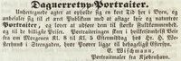1848: Wischmann tilbyr fototjenester i Kristiansand