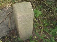 Grensestein nr. 21 står ved Brannfjellveien 4. Foto: Stig Rune Pedersen