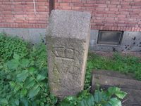 Grensestein nr. 72 står ved Eugéne Hanssens gate. Foto: Stig Rune Pedersen