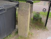 Grensestein nr. 65 står inne på en barnehage ved Maridalsveien. Foto: Stig Rune Pedersen