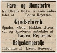 1891: Annonser (Grimstad adressetidende 22/4 1891)