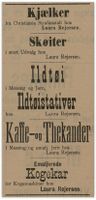 1893: Annonser før jul (Grimstad adressetidende 19/12 1893)
