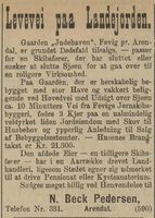 1908: Før det ble pensjonat var Judehaven en staselig bolig. I 1908 var eiendommen til salgs.
