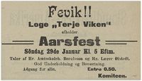 1912: Losje Terje Viken annonserer sin årsfest