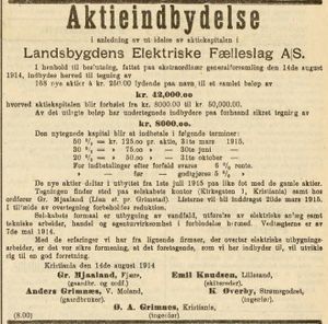 19150116 Norsk kundgjørelsestidende - om landsbygdens elektriske fælleslag.jpg