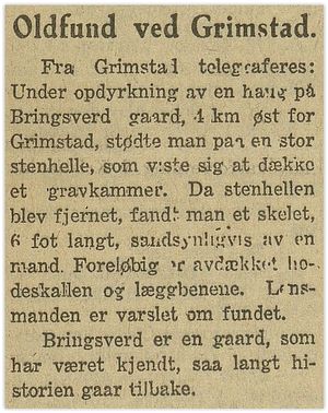 19221211 Smaalenenes Social-Demokrat - Oldfund ved Grimstad.jpg