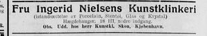 19261203 Annonse Norges kvinder Ingrid Nielsens kunstklinkeri.JPG