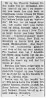 1939: Nordisk tidende forteller 28/9 1939 om Isaksens hjemreise fra USA.
