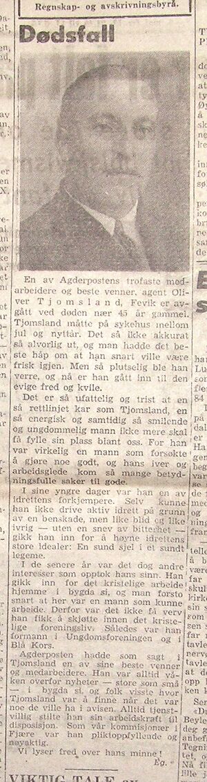 19450502 AGDP Oliver Tjomsland - dødsfall.JPG