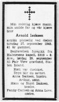 1945: Arnold Isaksen dør plutselig i 1945, 41 år gammel.