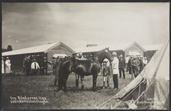 Hesteutstilling under «Bøndernes Uge». Foto: Nasjonalbiblioteket