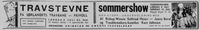 1966: Travstevne og sommershow. Fra Agderposten 8/7 1966