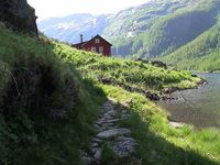 2001. Nesbø slik en møter stedet når en ankommer nordfra. Foto: Frode Inge Helland