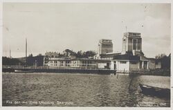 Området sett mot nord, fra Frognerkilen. Foto: J.H. Küenholdt/Nasjonalbiblioteket