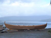 Nybygd fyring etter Gressetbåten. Foto: Olve Utne (2015).