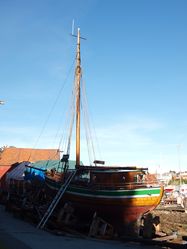 Seglskøyte på slipp. Foto: Olve Utne (2007).