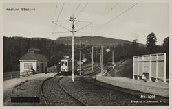 Motiv fra Haslum stasjon. Foto: Nasjonalbiblioteket