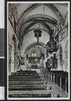 Skipet sett mot koret. Foto: Ukjent / Nasjonalbiblioteket