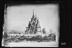 Avfotografert tegning fotografert av Ole Tobias Olsen mellom 1860-1900. nb.no Nasjonalbiblioteket