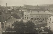 Torvet i Tistedalen på 1930-tallet Foto: Nasjonalbiblioteket