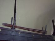 Osebergskipet, årestativ. Foto: Olve Utne (2008)