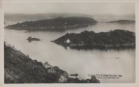 Sjursøya sett fra Ekebergbanen i 1929. Foto: Mittet/Nasjonalbiblioteket